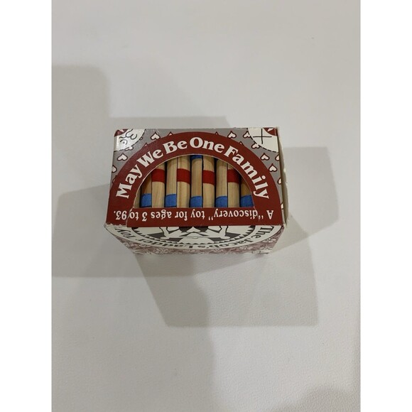 Jacob's Ladder Francis Family Folk Toy Wood RedBlue Ribbon Illusion Block Trick - Picture 2 of 5